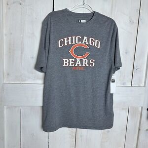 New CHICAGO BEARS LOGO TEAM APPAREL GRAY T-SHIRT‎ Men's SIZE Medium